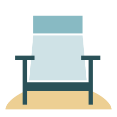 cartoon image of lounging chair
